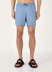 Men's Drawstring Swim Shorts in Vintage Blue