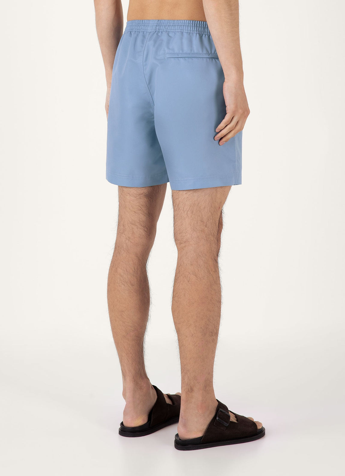 Men's Drawstring Swim Shorts in Vintage Blue