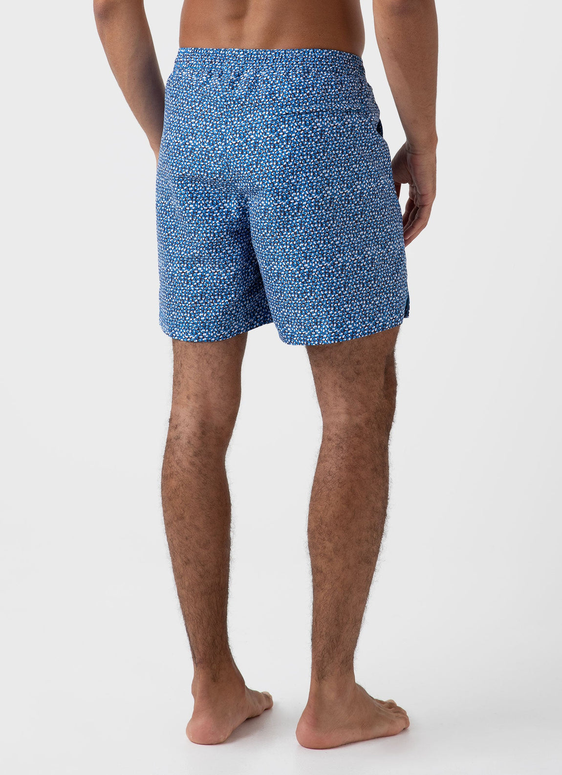 Men's Swimshort in Turquoise Painted Spot Print