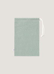 Men's Seersucker Swim Shorts in Bright Green/White