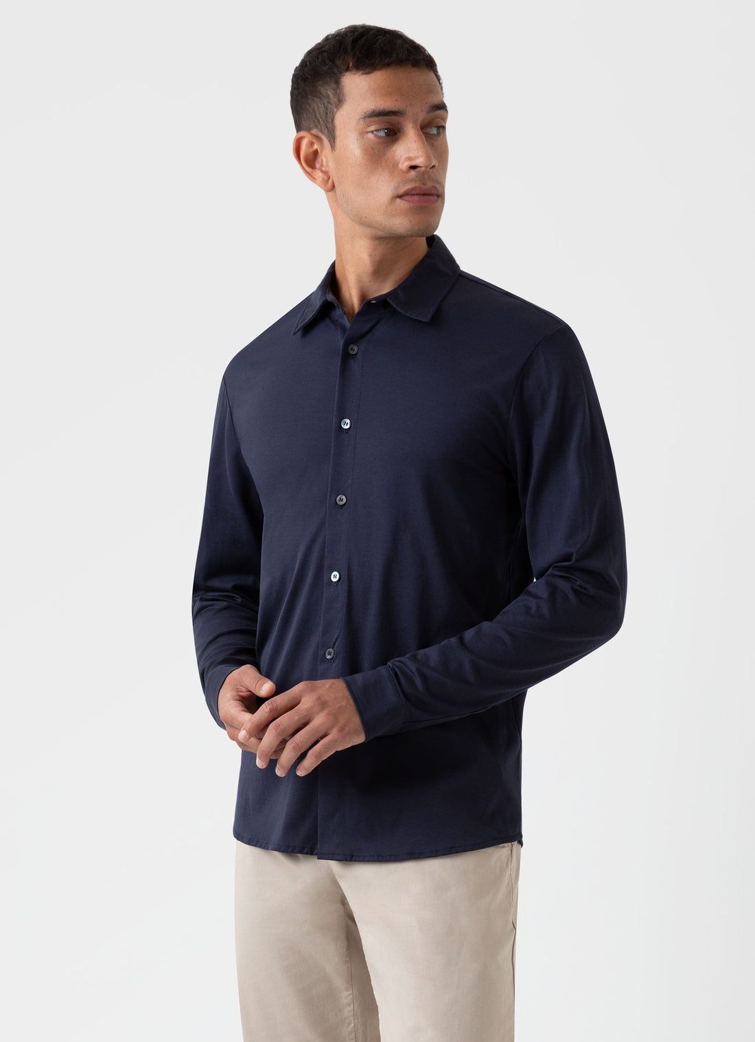 Men's Classic Jersey Shirt in Navy