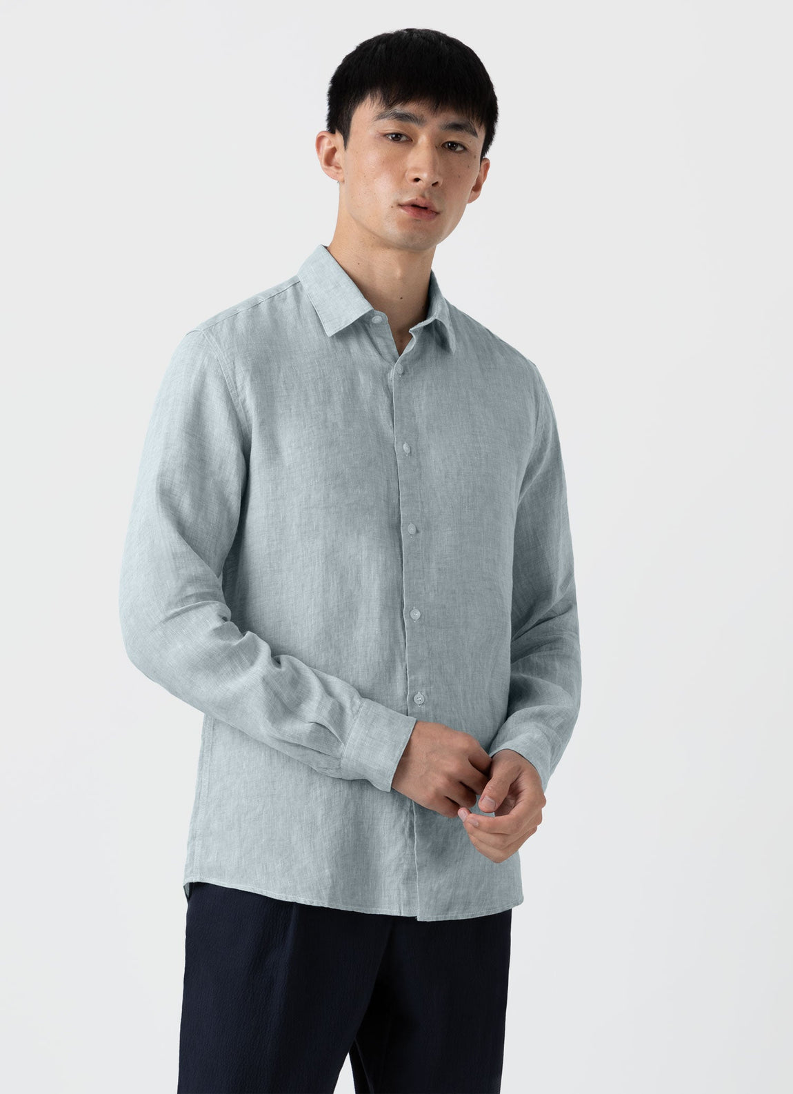 Men's Linen Shirt in Laurel