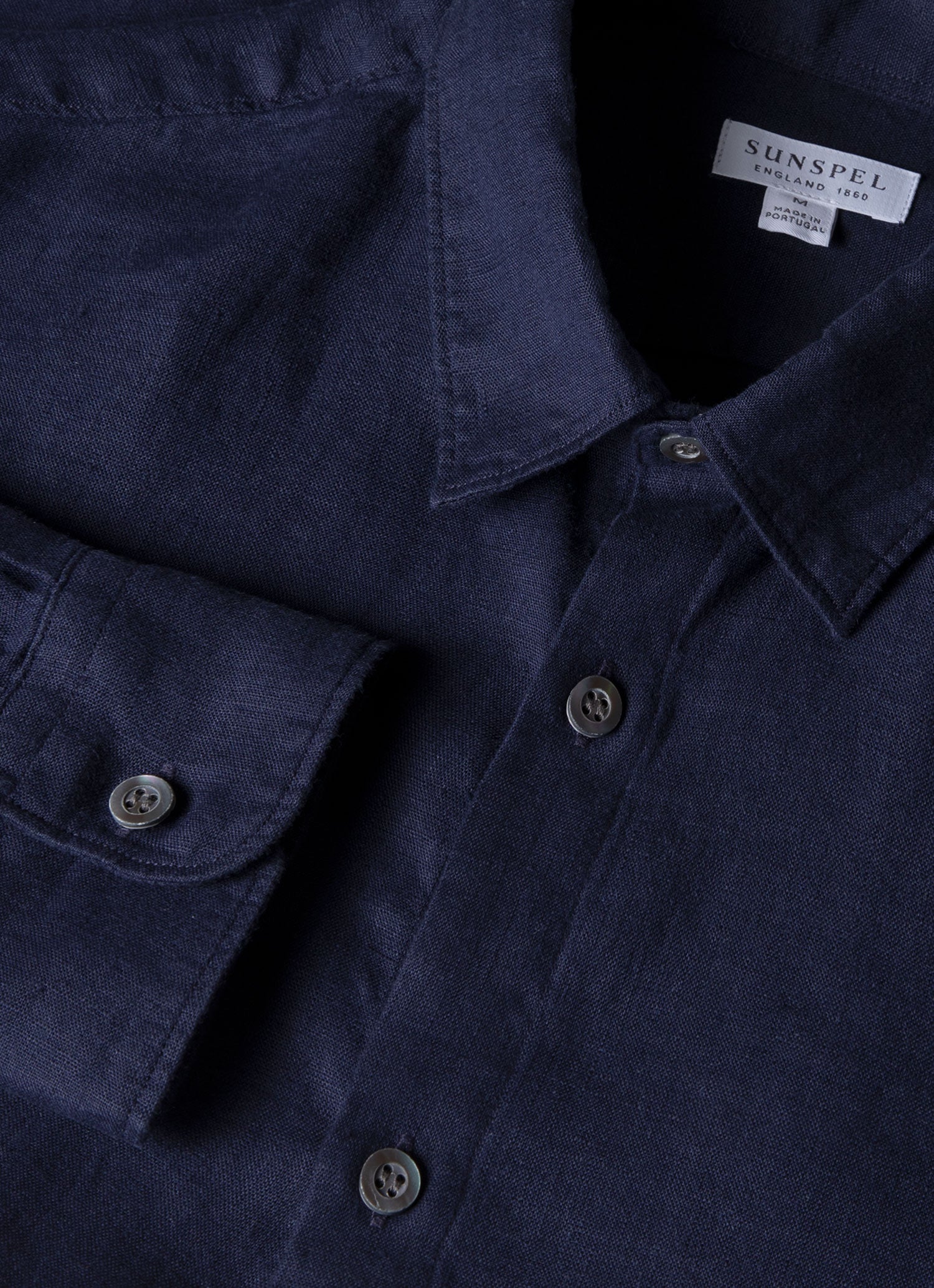 Men's Linen Shirt in Navy