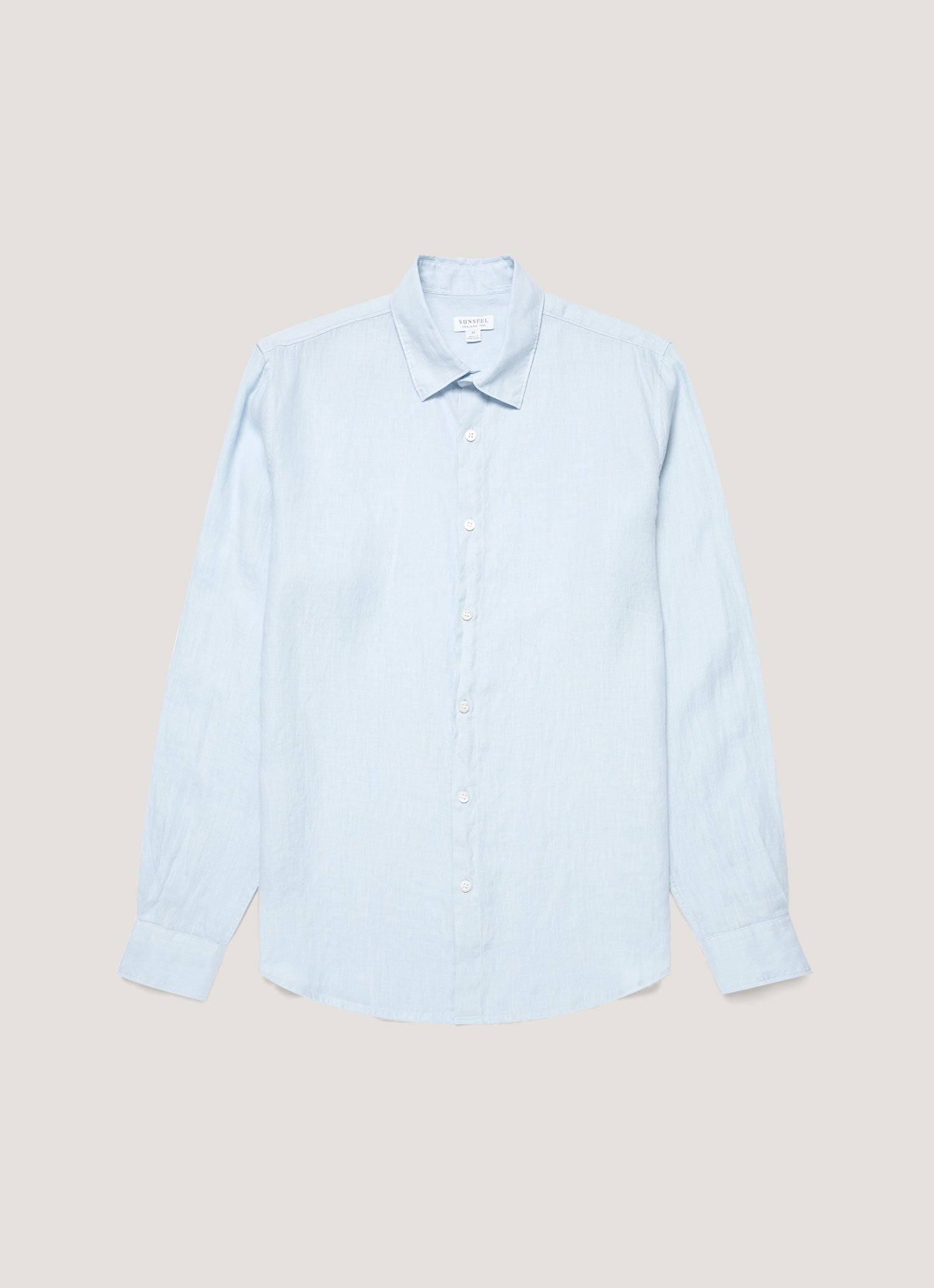 Men's Linen Shirt in Light Blue