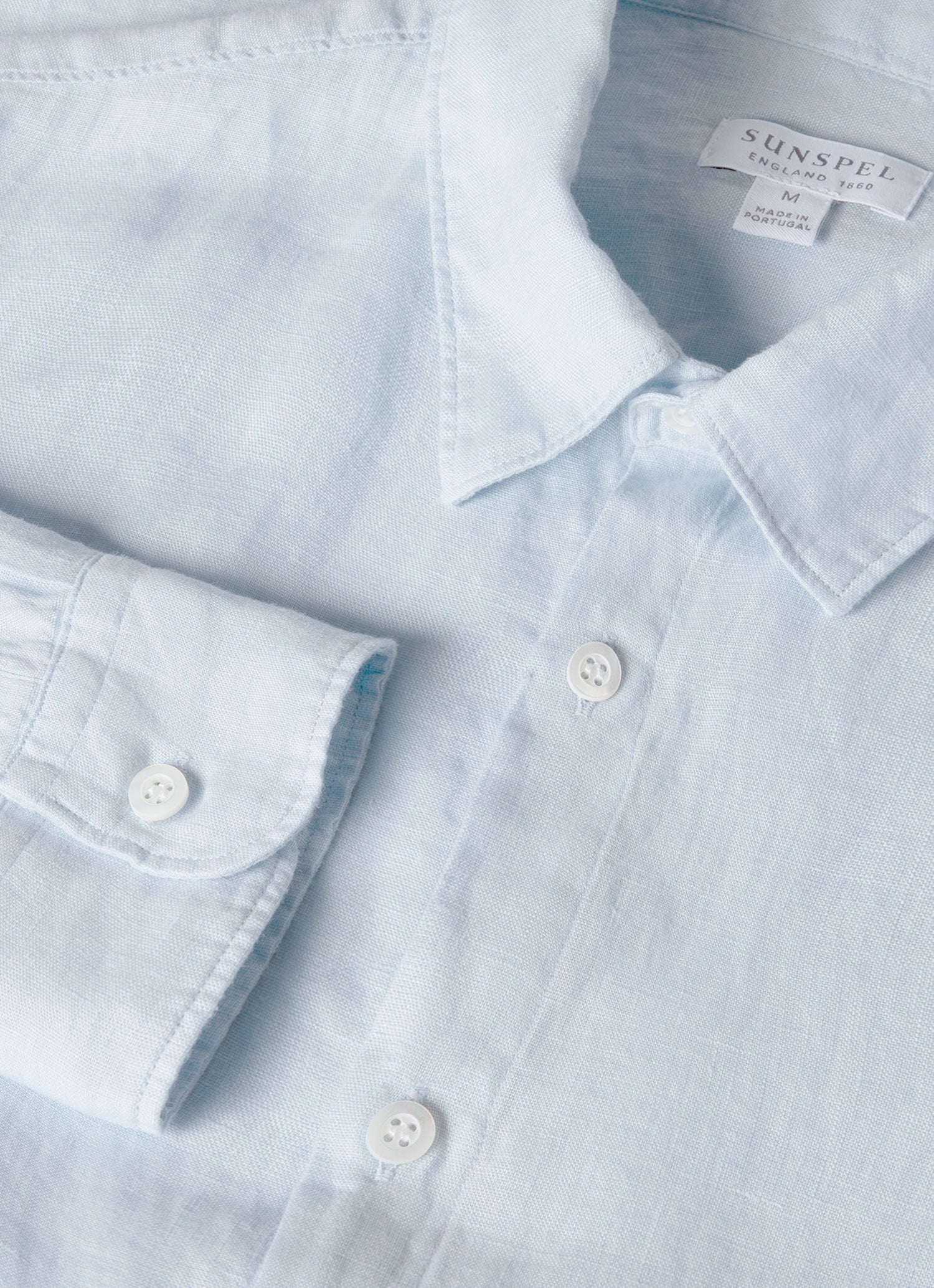 Men's Linen Shirt in Light Blue