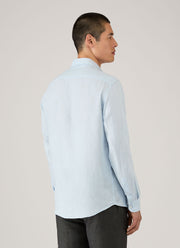 Men's Linen Shirt in Light Blue