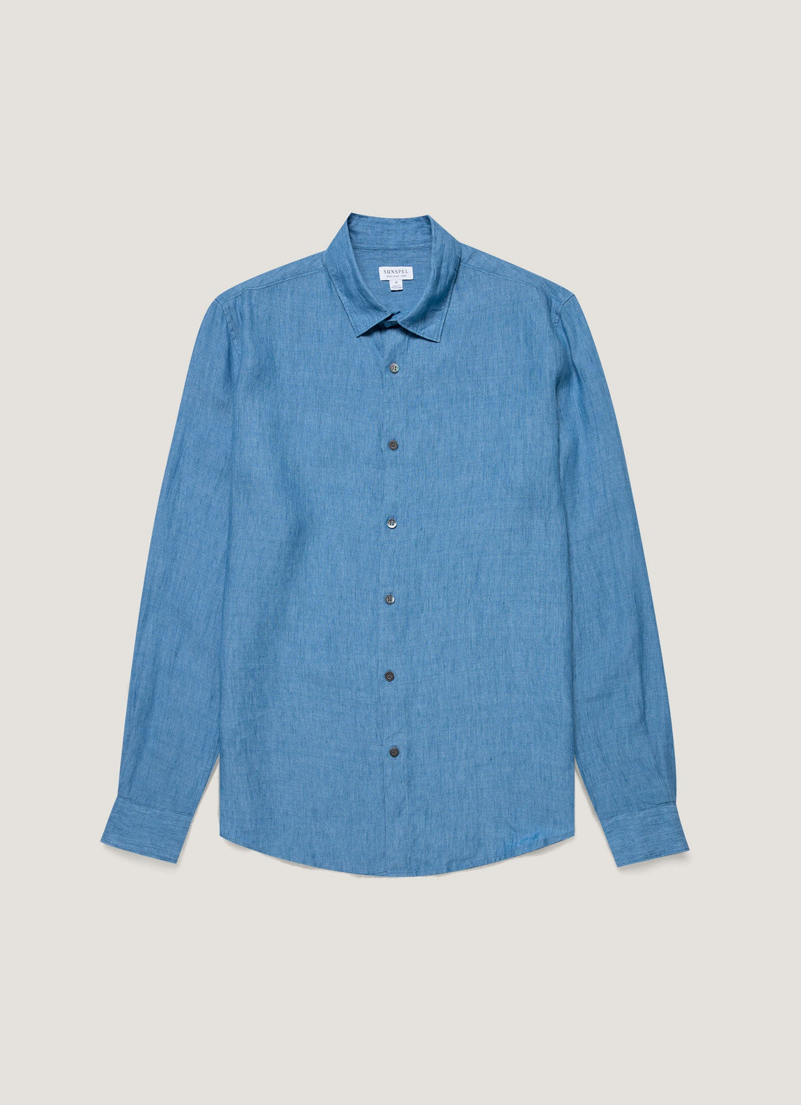 Men's Linen Shirt in Cool Blue