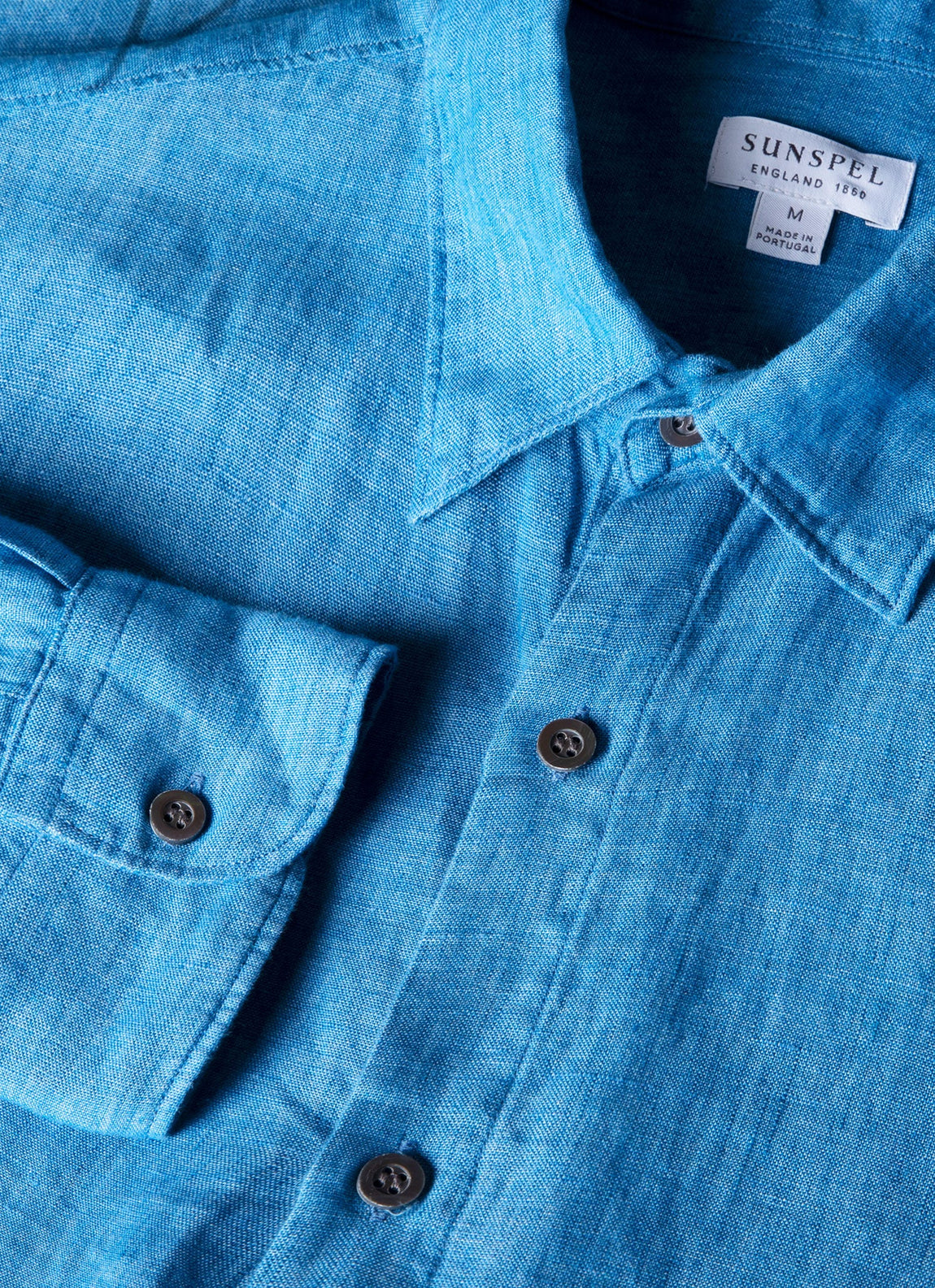 Men's Linen Shirt in Cool Blue