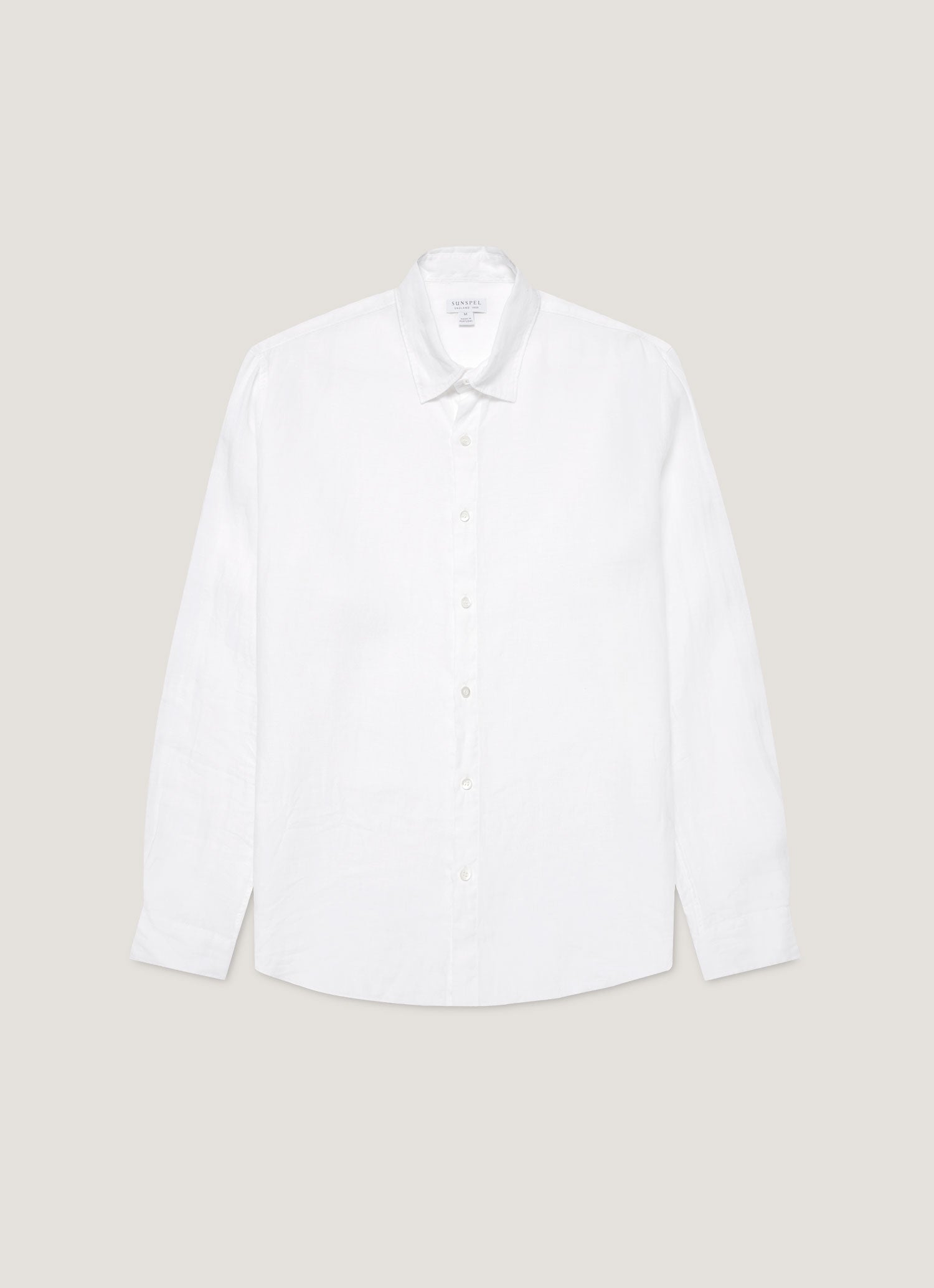 Men's Linen Shirt in White | Sunspel