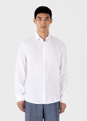 Men's Linen Shirt in White