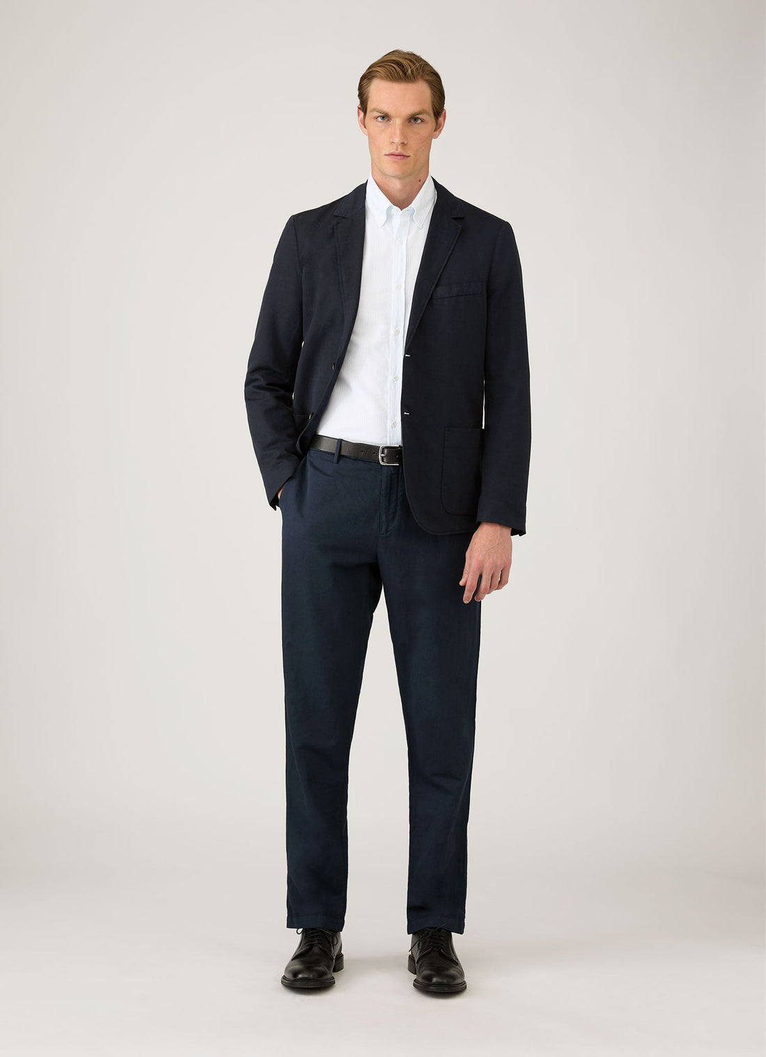 Men's Button Down Oxford Shirt in Light Blue/White