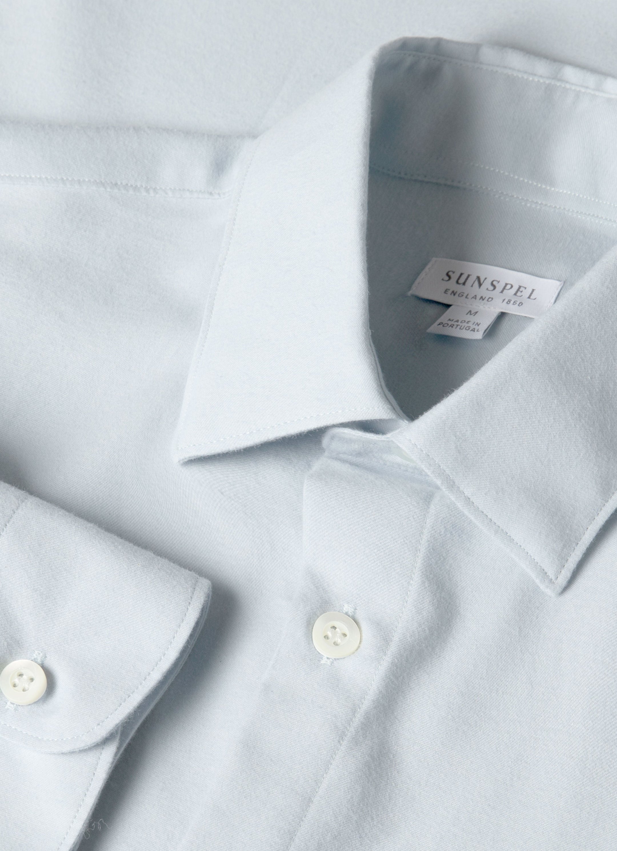 Men's Cotton Cashmere Shirt in Light Blue