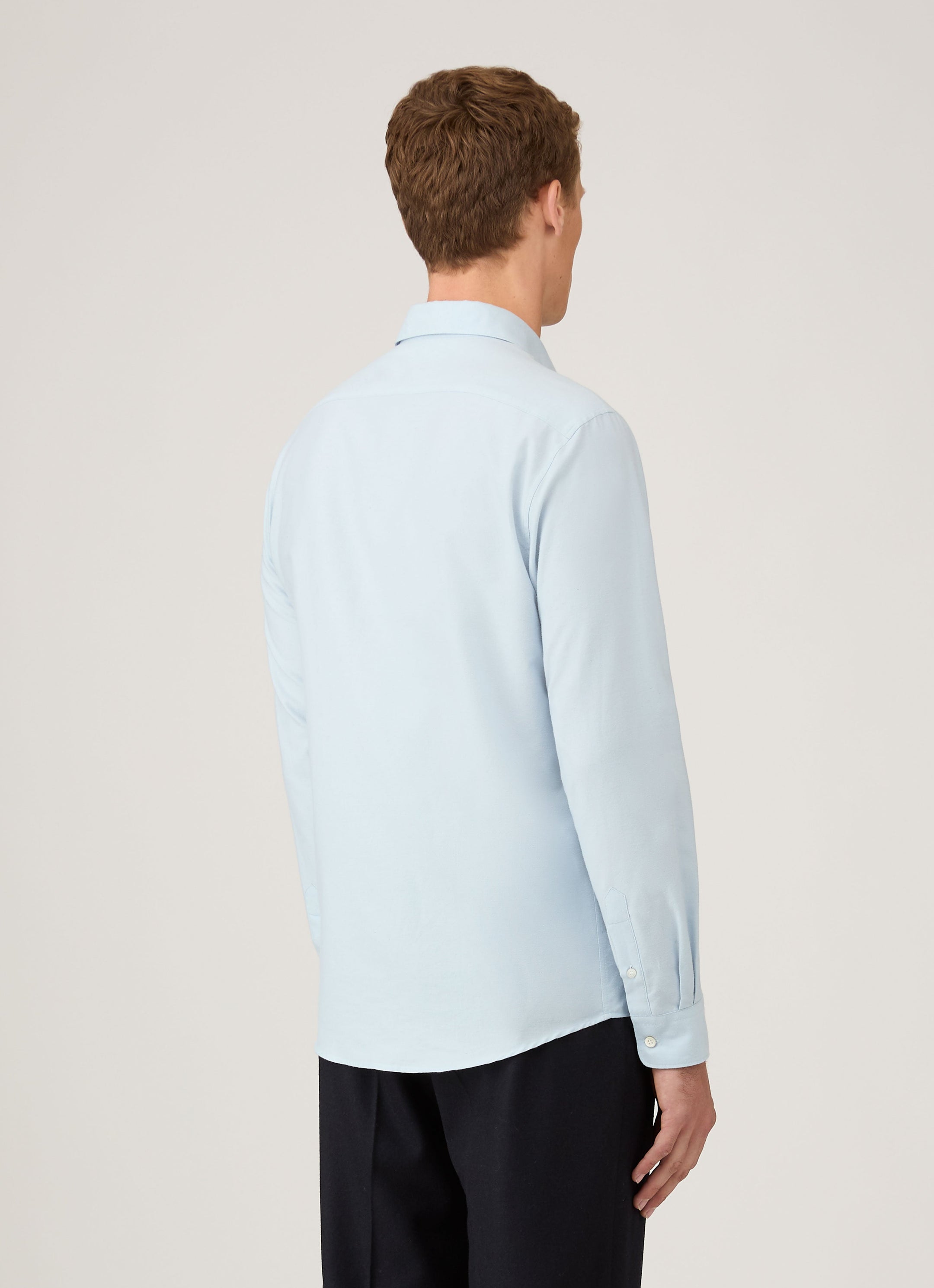 Men's Cotton Cashmere Shirt in Light Blue