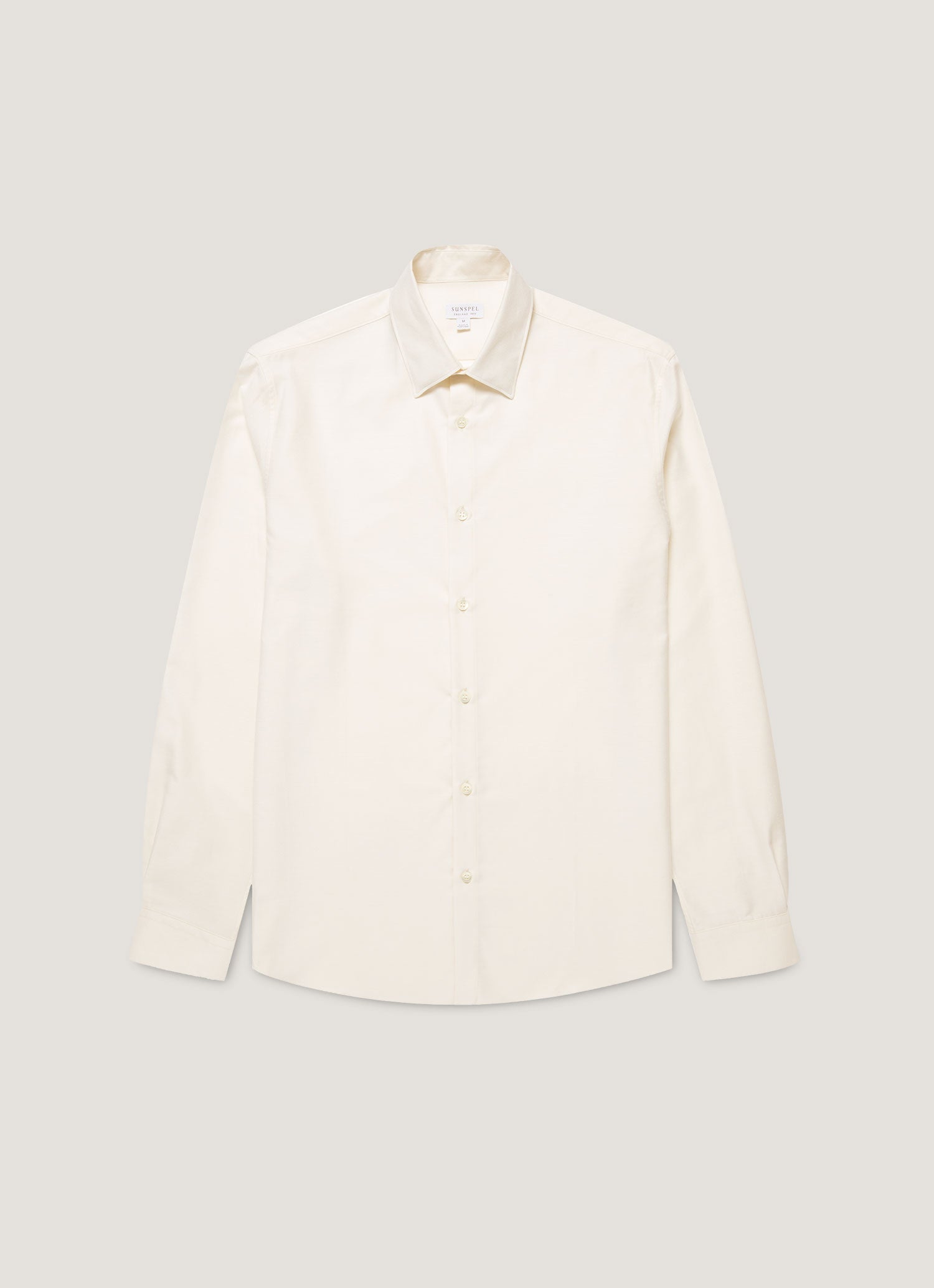 Men's Cotton Cashmere Shirt in Warm White