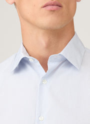 Men's Sea Island Cotton Shirt in Ink Blue