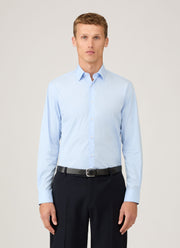 Men's Cotton Stretch Shirt in Light Blue