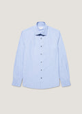 Men's Cotton Stretch Shirt in Dark Blue