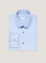 Men's Cotton Stretch Shirt in Dark Blue