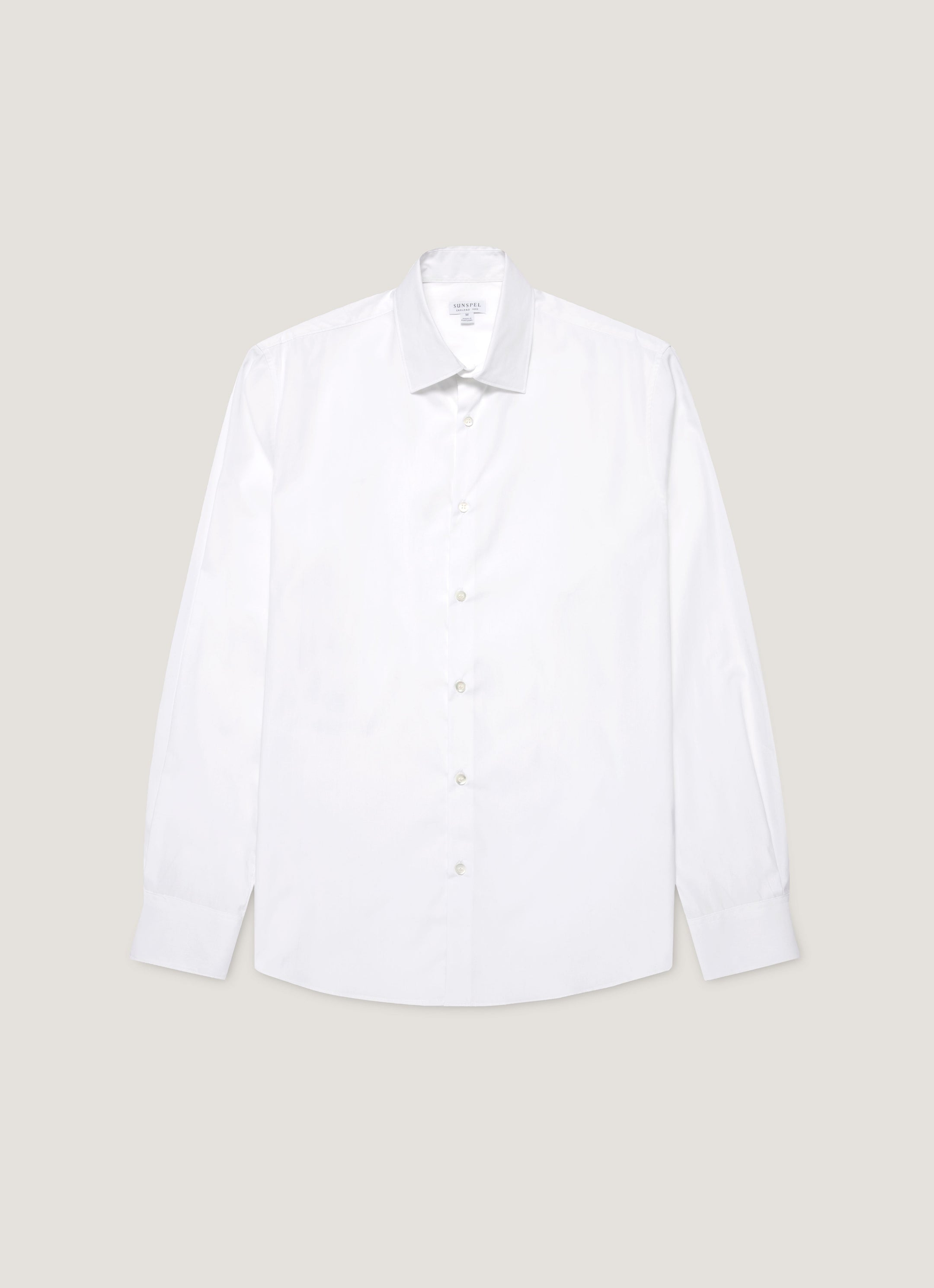 Men's Cotton Stretch Shirt in White