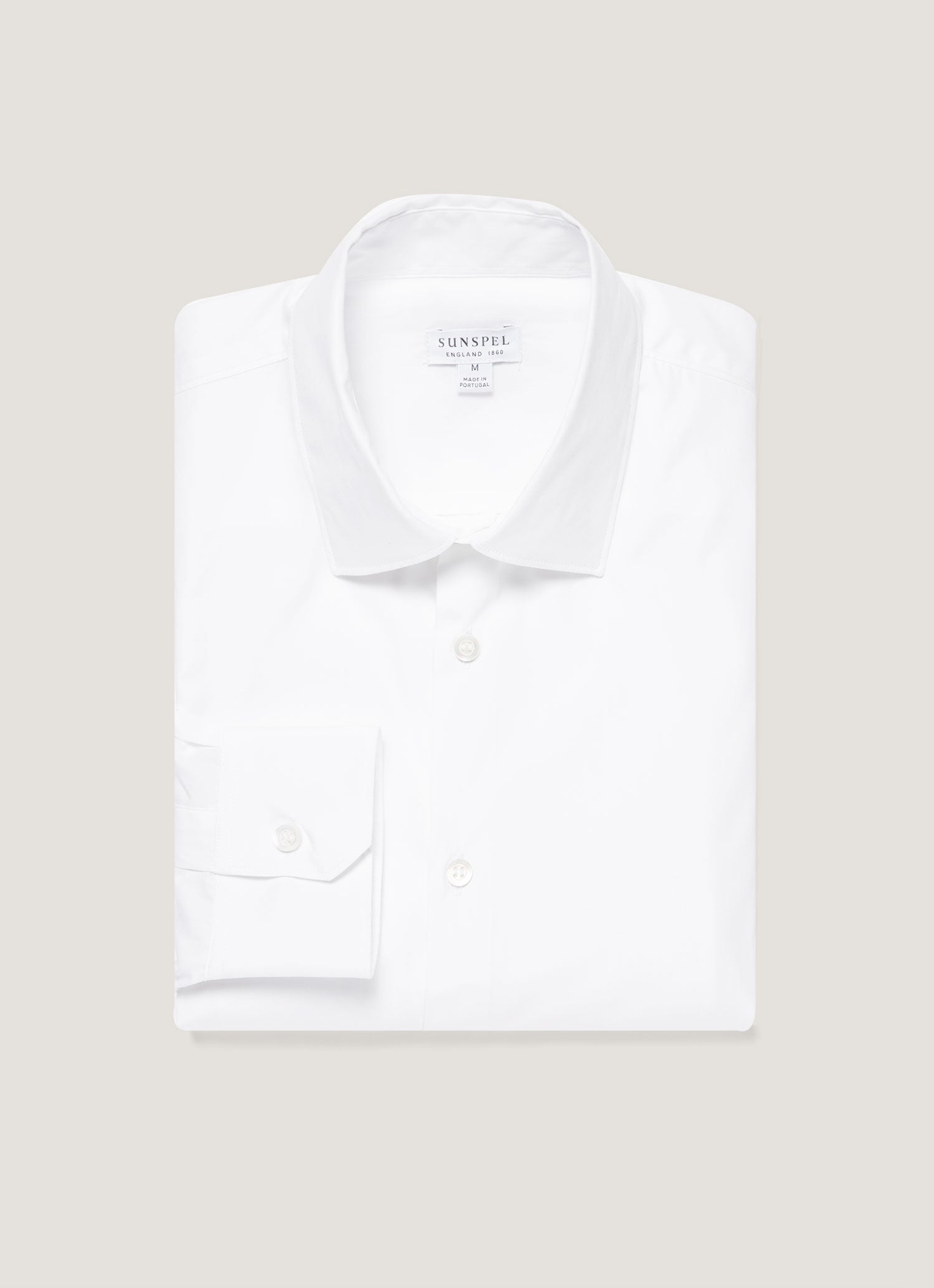 Men's Cotton Stretch Shirt in White