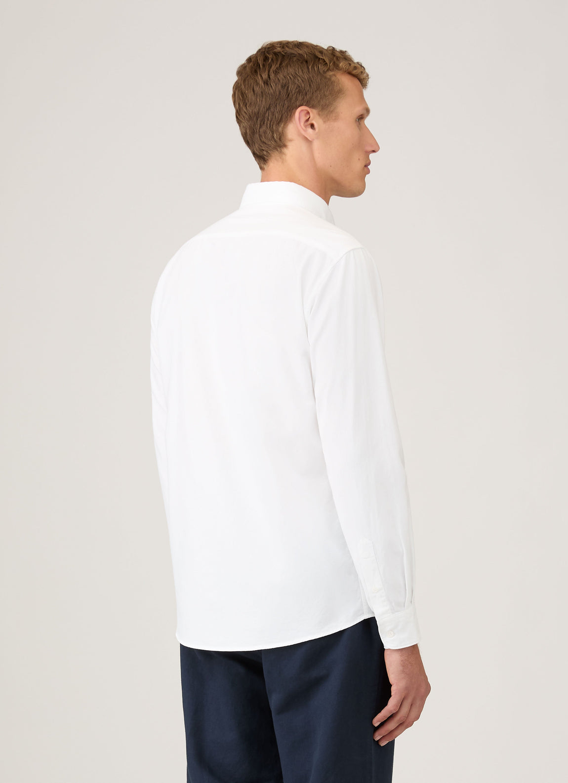 Men's Cotton Stretch Shirt in White