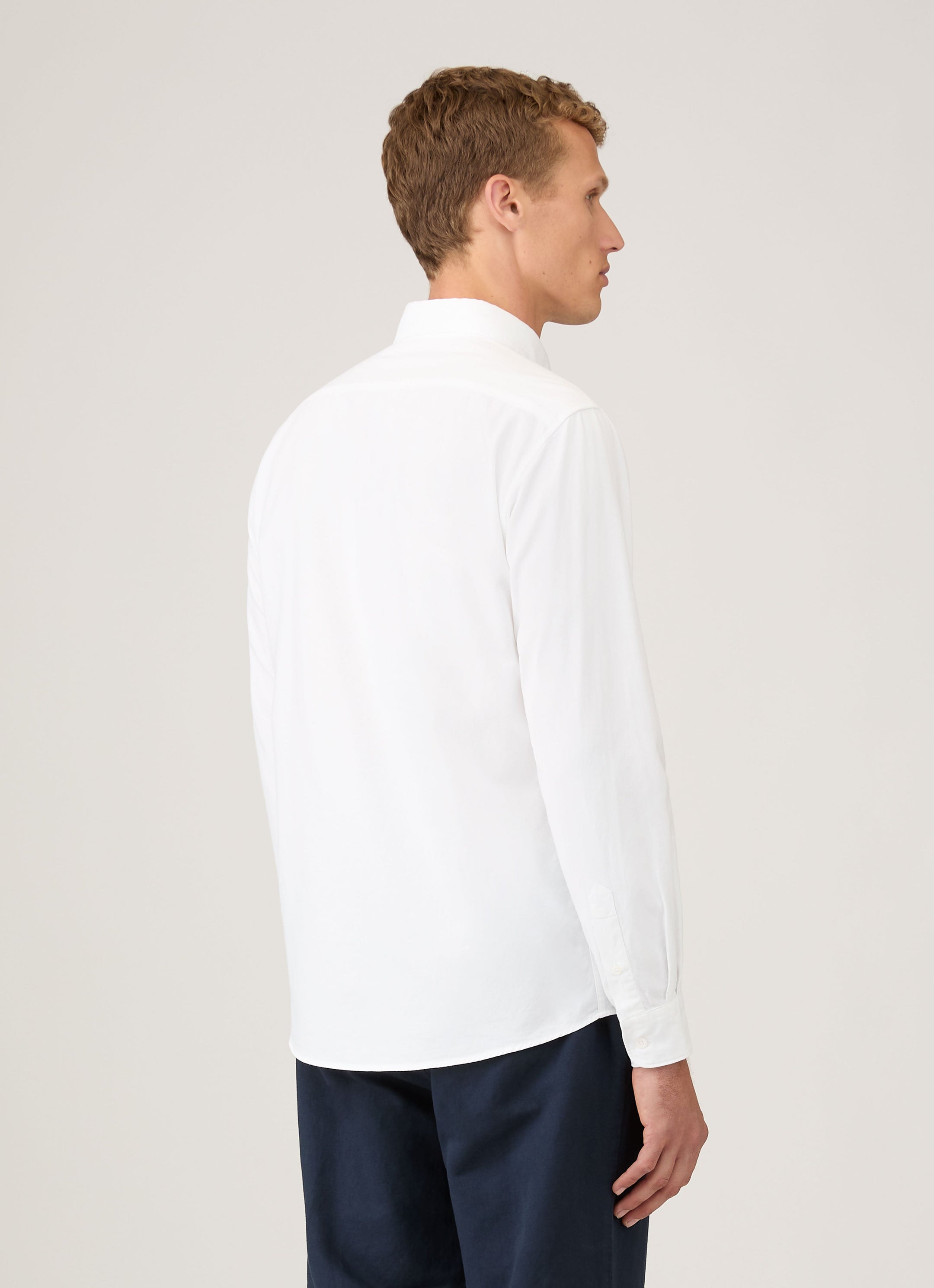 Men's Cotton Stretch Shirt in White