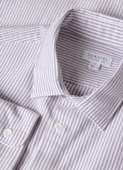 Men's Oxford Shirt in White/Navy