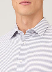 Men's Oxford Shirt in White/Navy