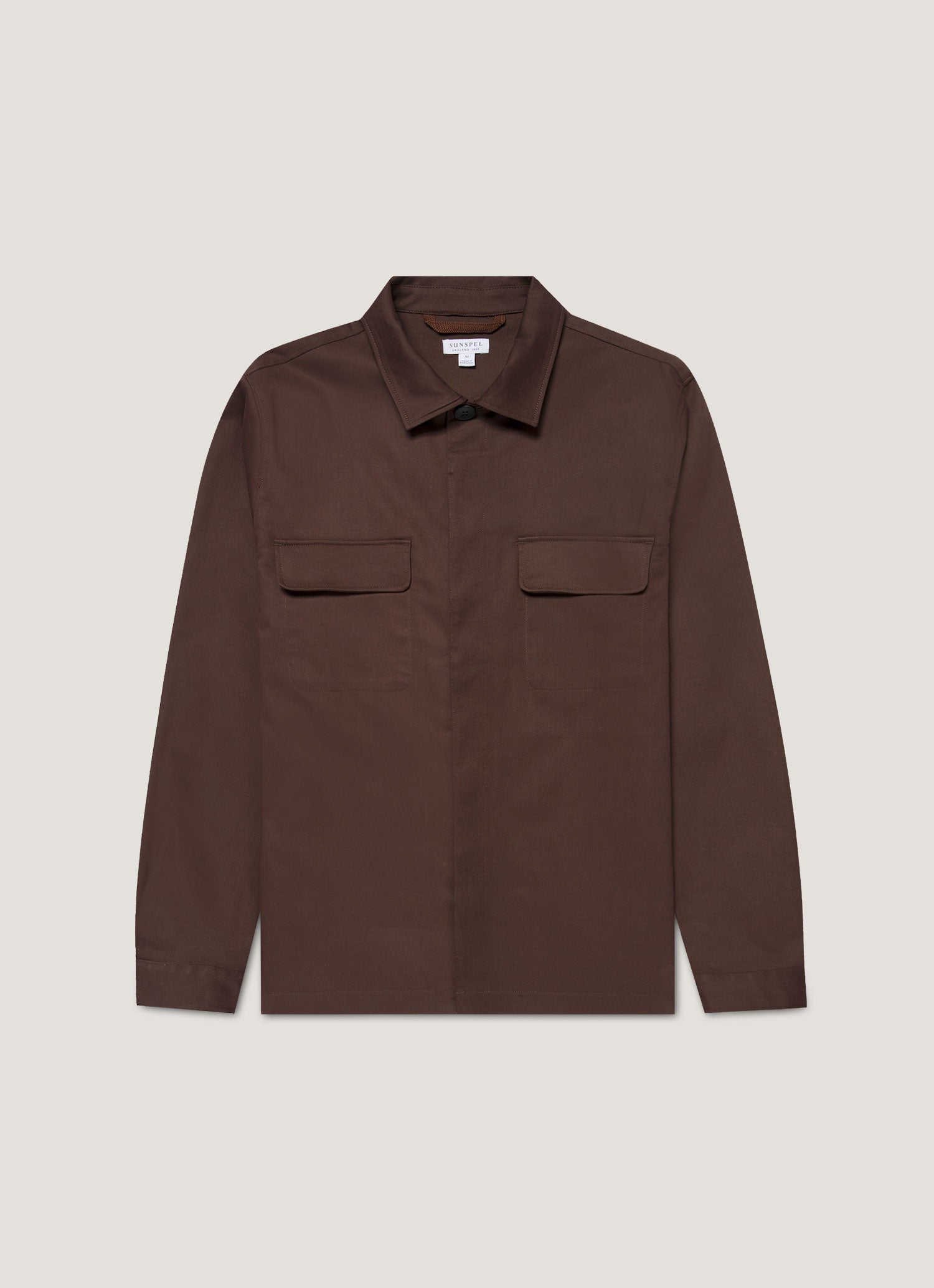 Men's Cotton Cashmere Overshirt in Truffle