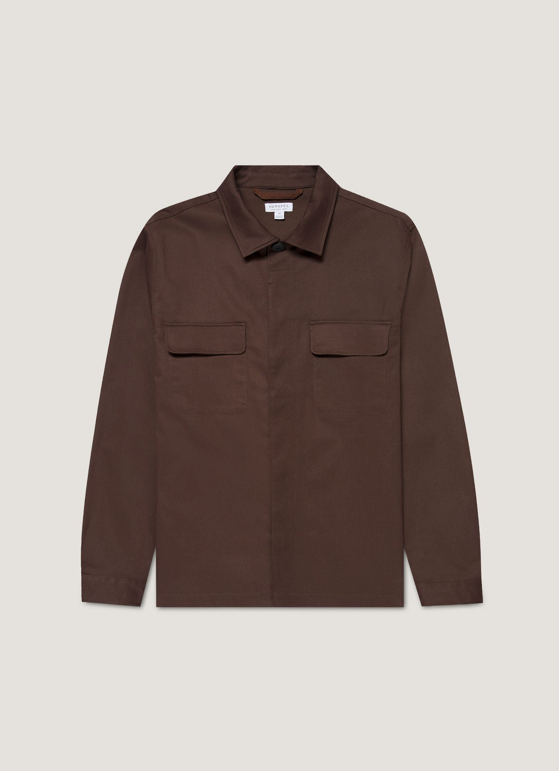 Men's Cotton Cashmere Overshirt in Truffle