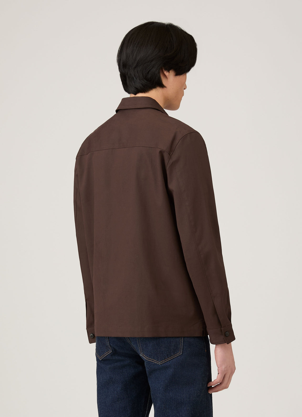 Men's Cotton Cashmere Overshirt in Truffle