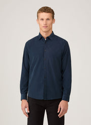 Men's Fine Cord Shirt in Navy