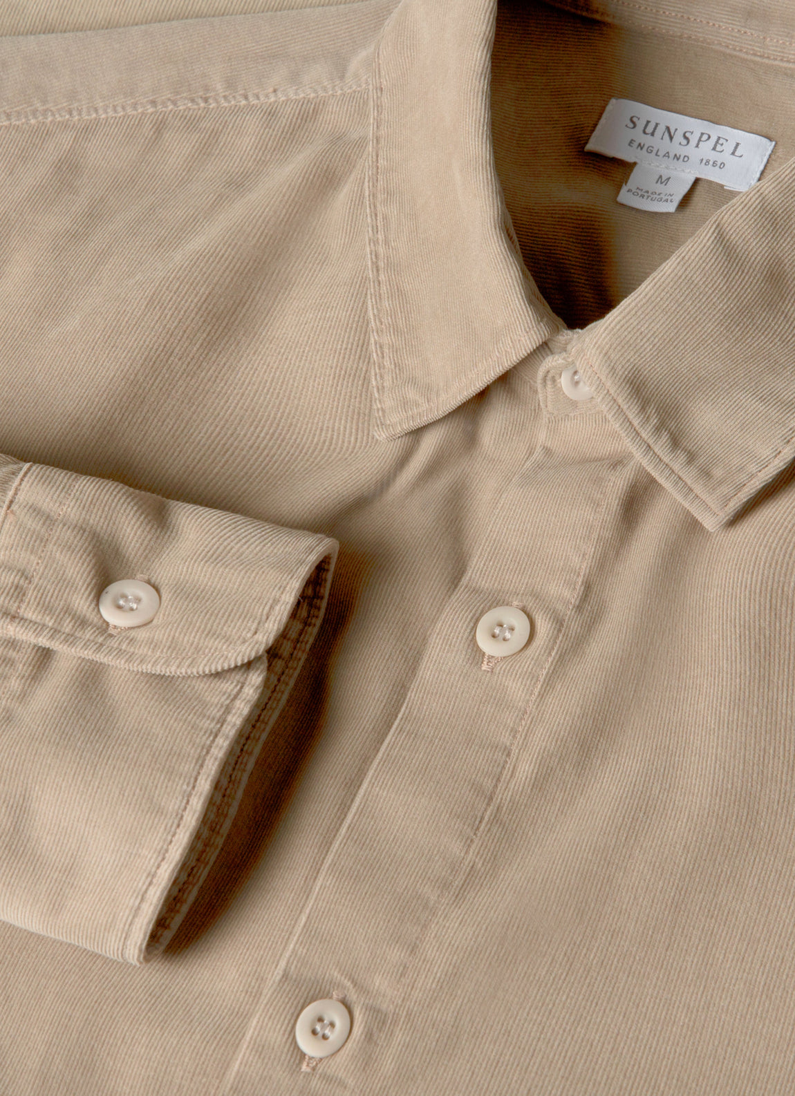Men's Fine Cord Shirt in Fog