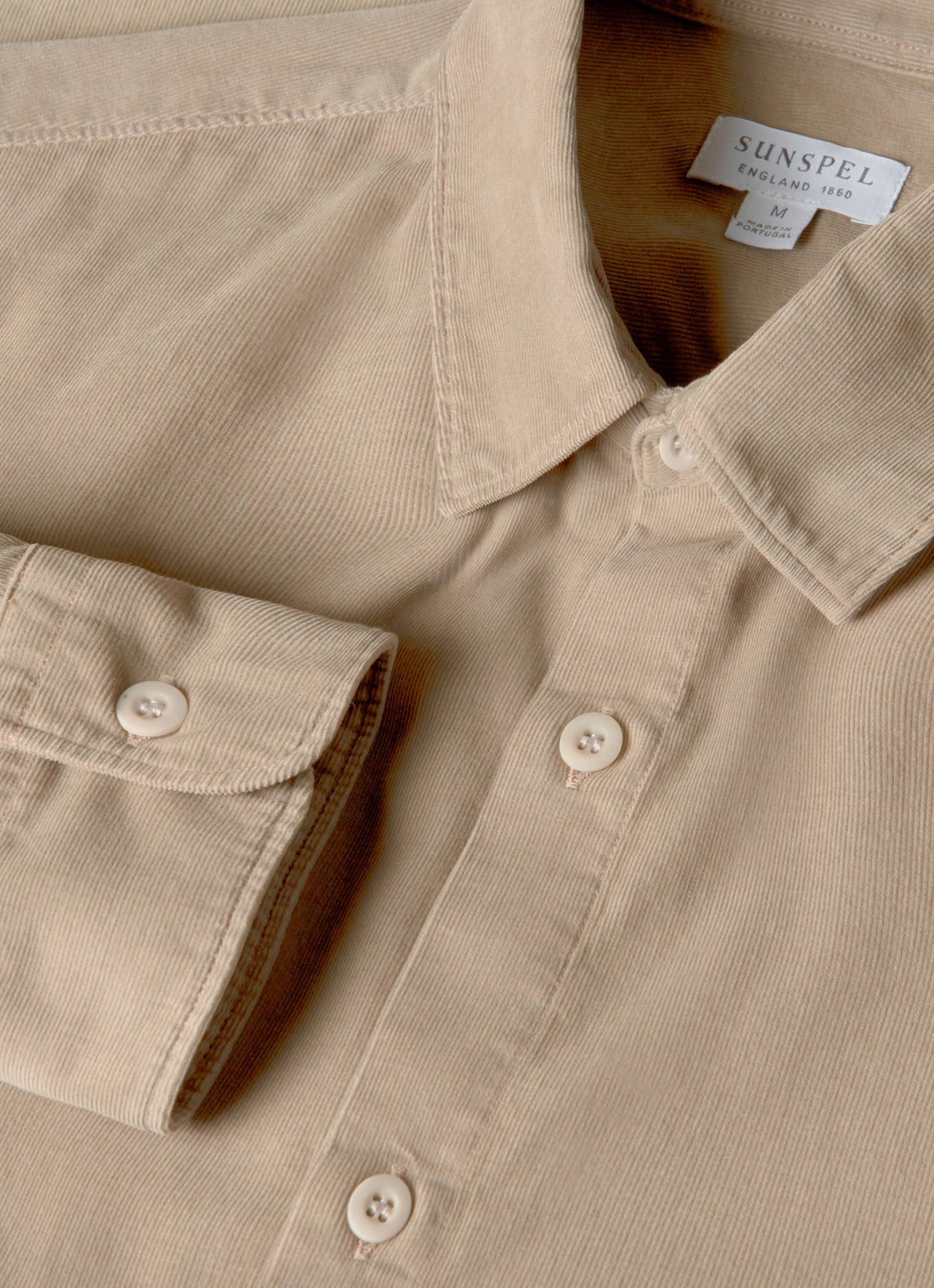 Men's Fine Cord Shirt in Fog