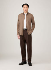 Men's Button Down Flannel Shirt in Cedar