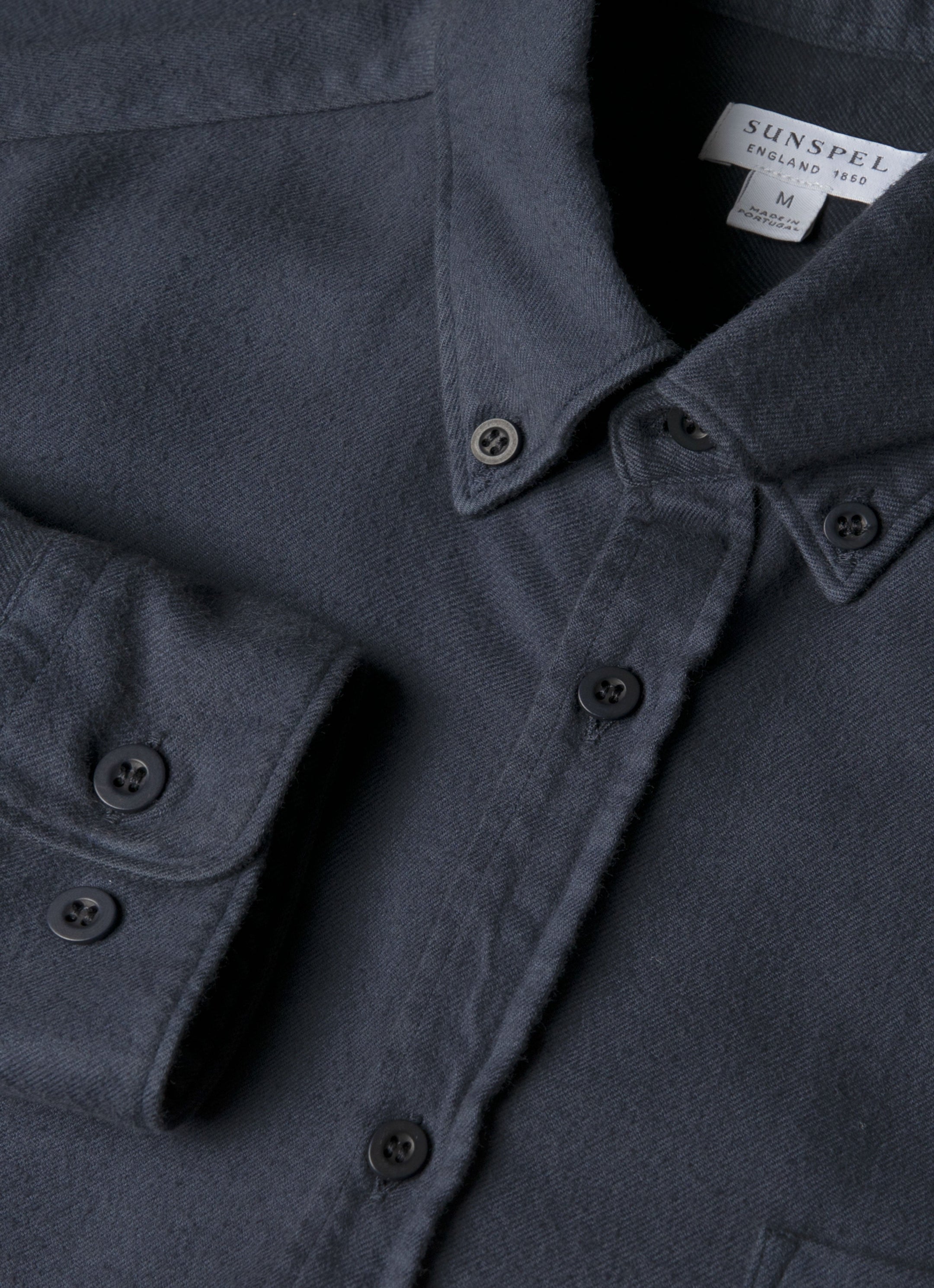 Men's Button Down Flannel Shirt in Navy