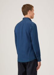 Men's Button Down Twill Shirt in Indigo