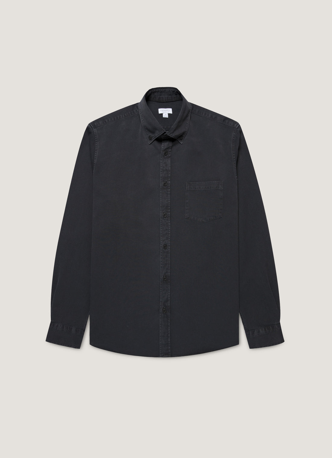 Men's Button Down Twill Shirt in Black