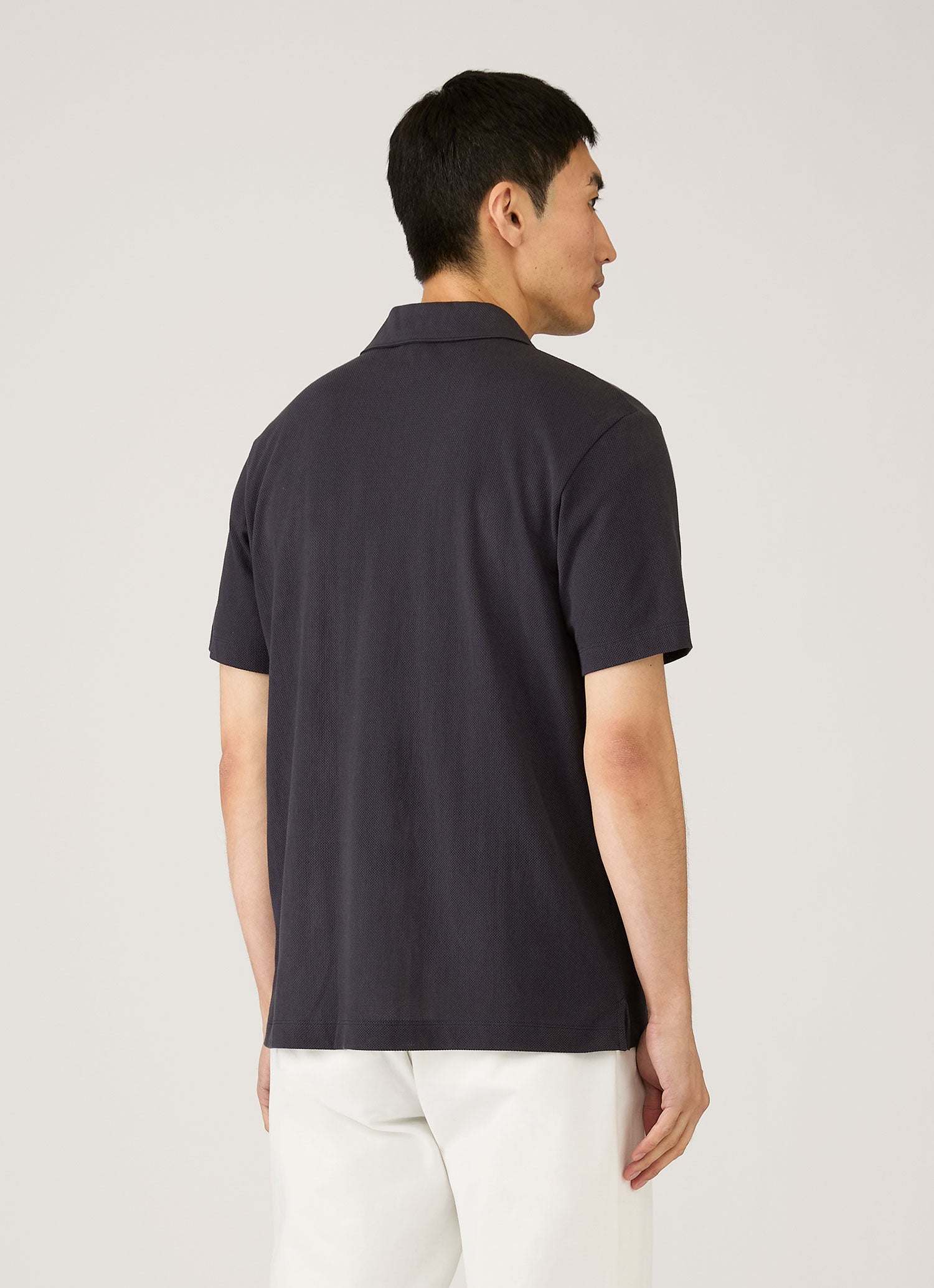 Men's Riviera Camp Collar Shirt in Navy