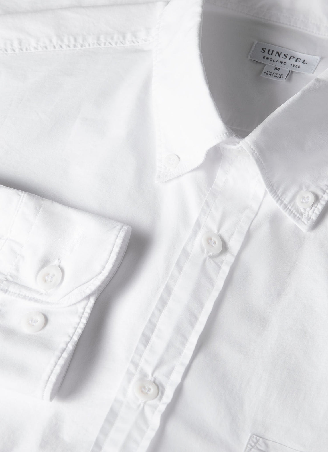 Men's Button Down Poplin Shirt in White