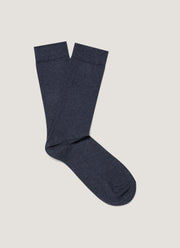 Men's Cotton Socks in Slate Blue
