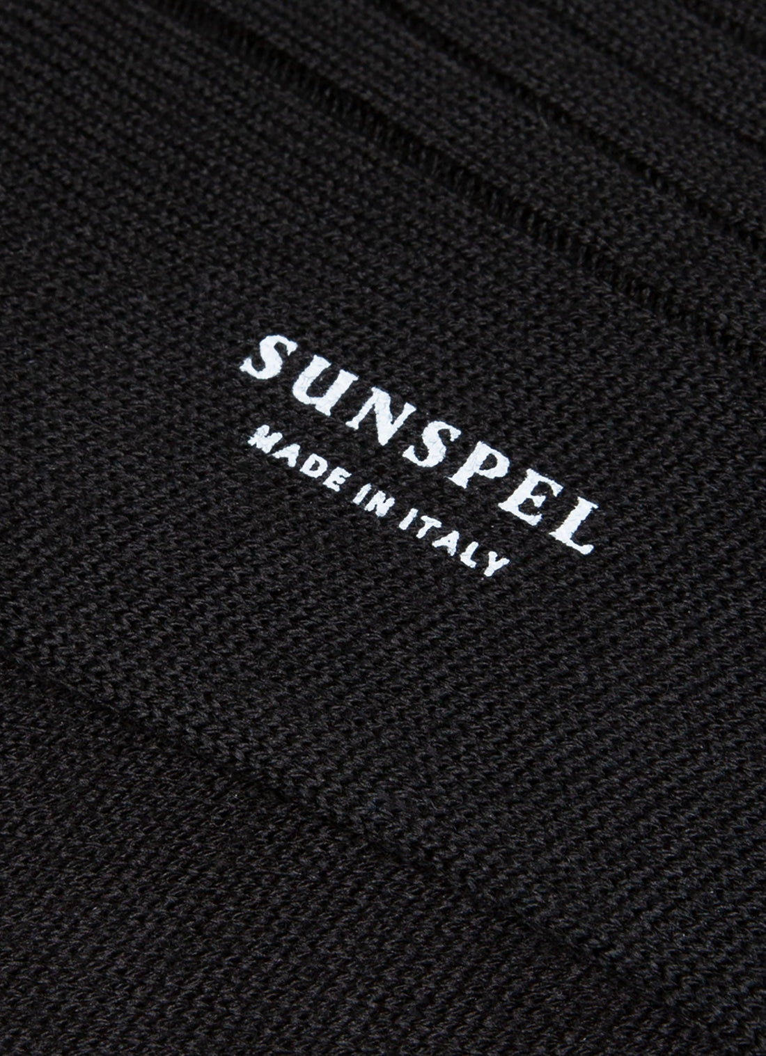 Men's Merino Wool Ribbed Socks in Black