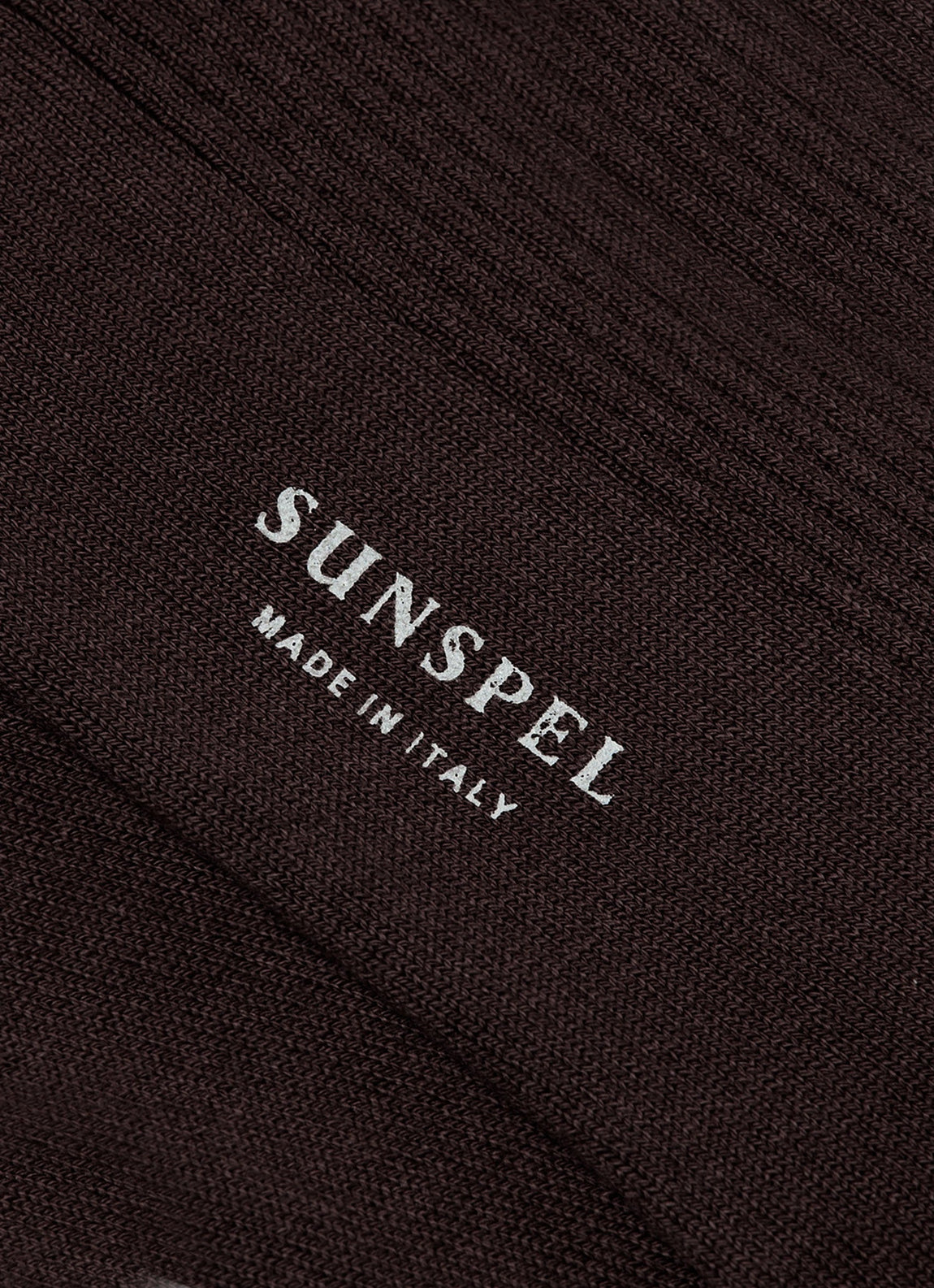 Men's Cotton Ribbed Socks in Truffle