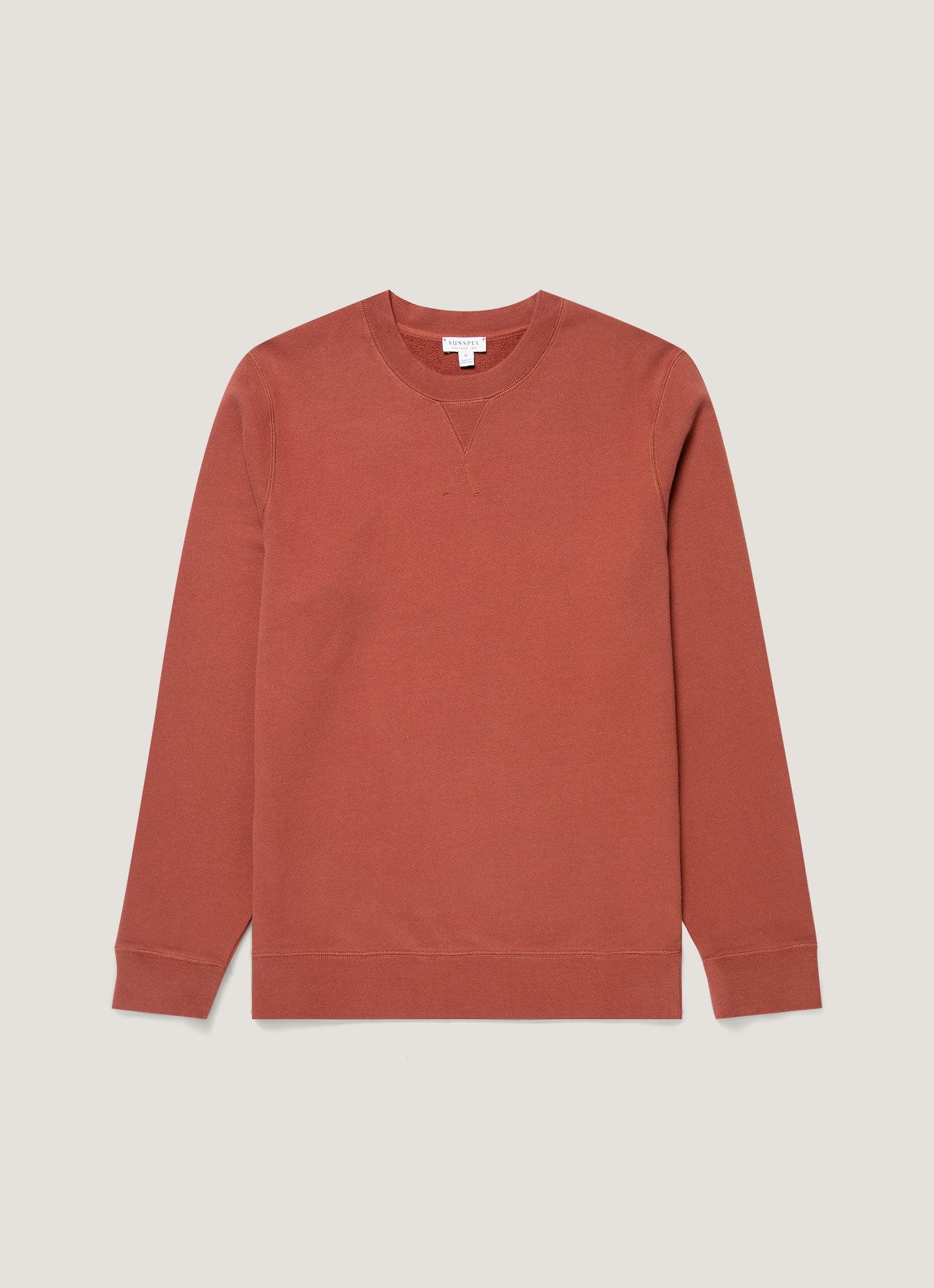 Men's Loopback Sweatshirt in Dark Tobacco | Sunspel