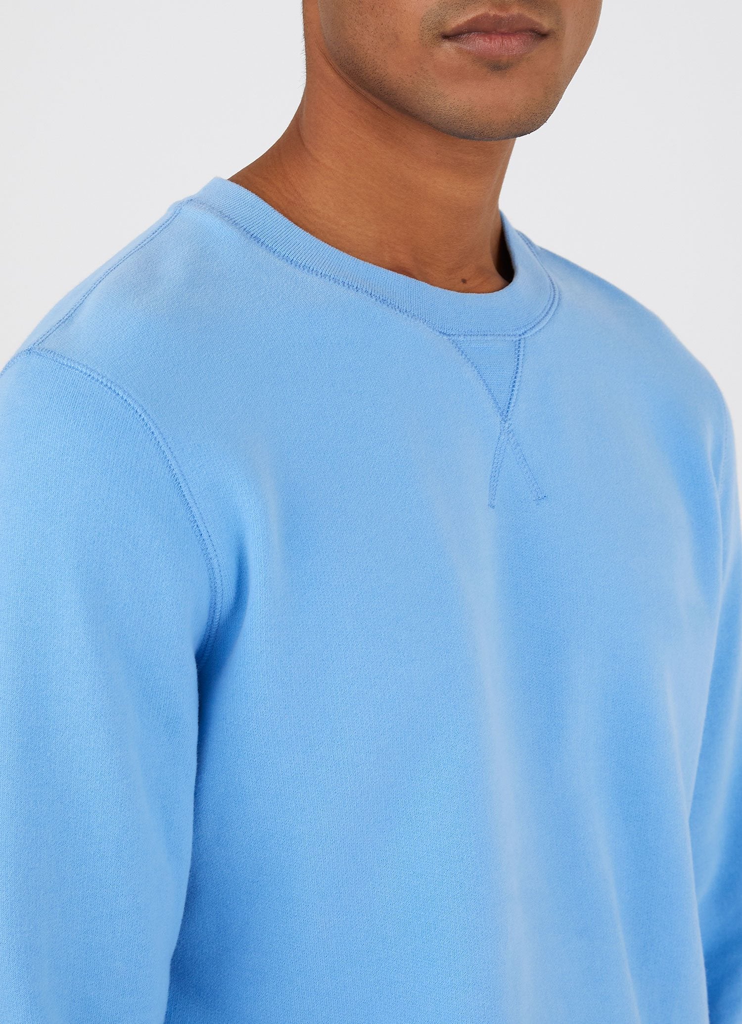 Men's Loopback Sweatshirt in Mid Blue