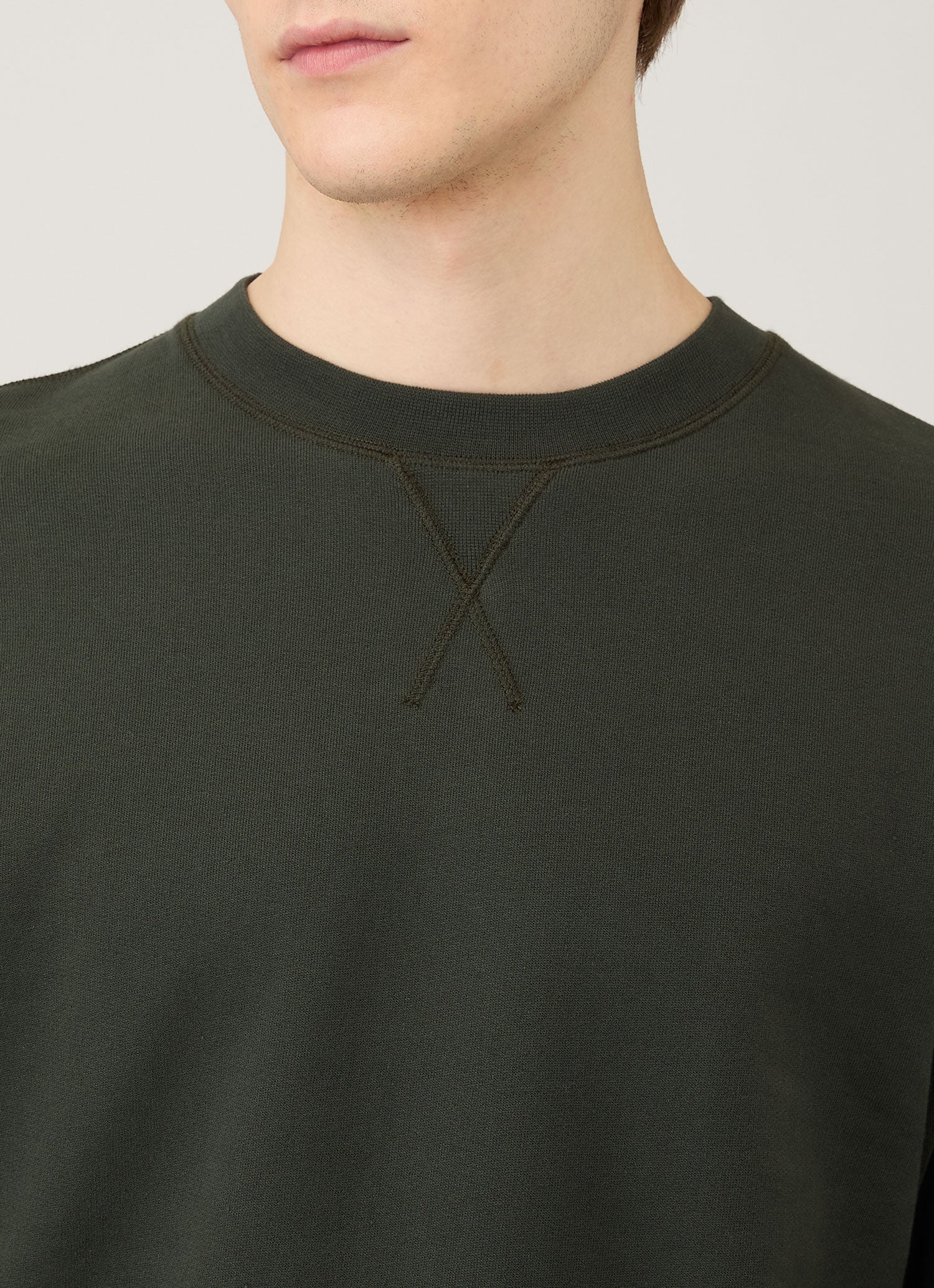 Men's Loopback Sweatshirt in Dark Green