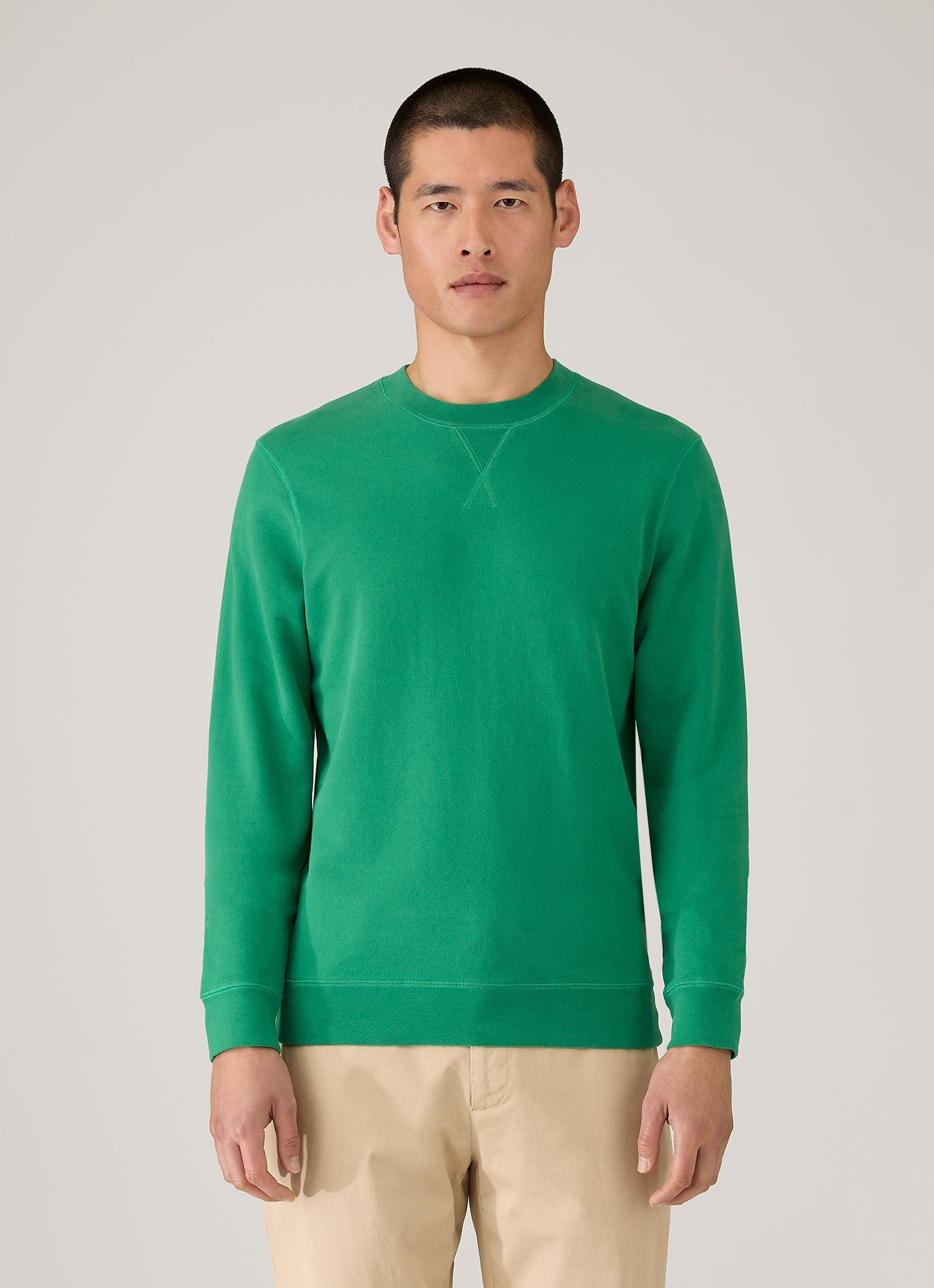 Men's Loopback Sweatshirt in Bright Green