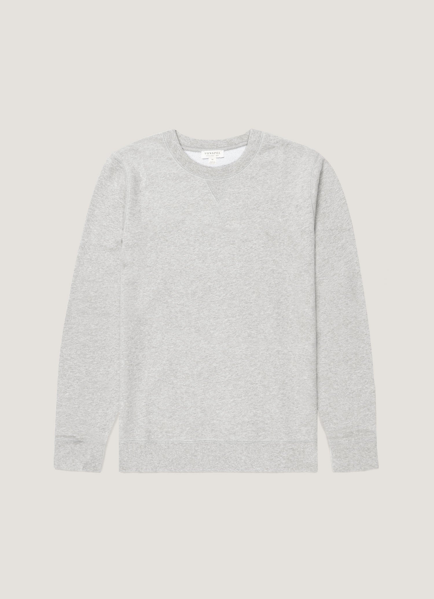 Men's Loopback Sweatshirt in Grey Melange | Sunspel