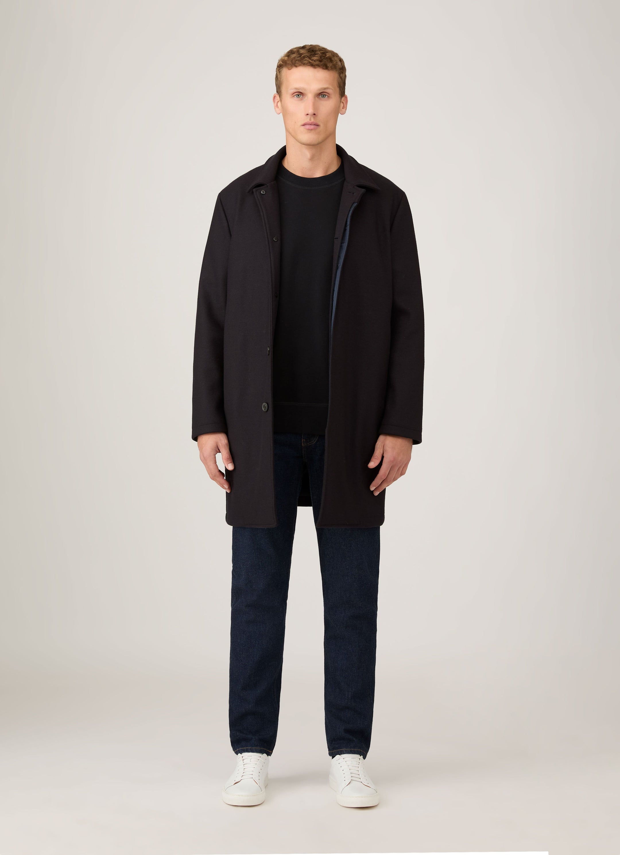 Men's Oversized Loopback Sweatshirt in Black