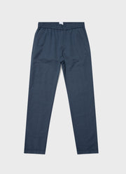 Men's Cotton Linen Drawstring Trouser in Shale Blue
